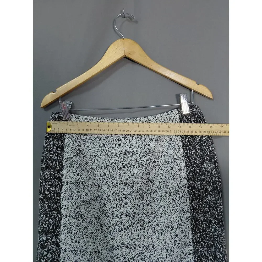 Calvin Klein Gray Pencil Knee Length Tweed Lined Skirt Women Size 6